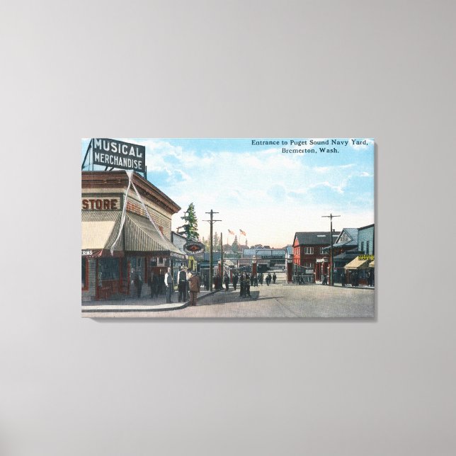 Lienzo Vista de entrada al barco de la marina estadounide (Anverso)