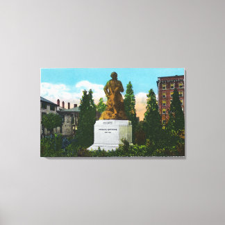 Lienzo Vista de estatua de Nathaniel Hawthorne