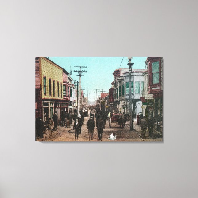 Lienzo Vista de Front StreetNome, AK (Anverso)