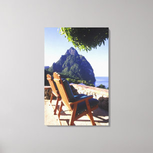 Lienzo Vista de Gros Piton desde Stonefield Estate Villa