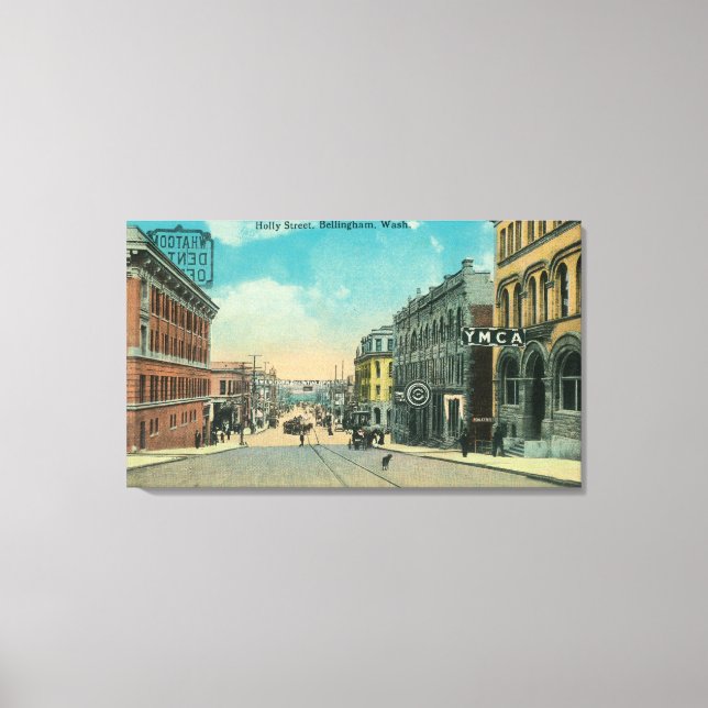 Lienzo Vista de Holly Street YMCABellingham, WA (Anverso)