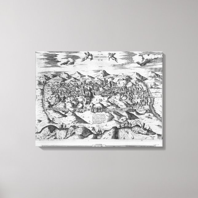 Lienzo ¿Vista de Jerusalén, 1570? (Anverso)