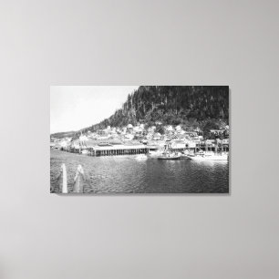 Lienzo Vista de Ketchikan, fotografía de la costa de