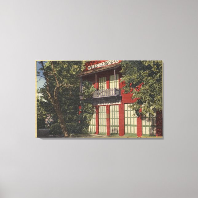 Lienzo Vista de la antigua oficina de Wells-Fargo (1855) (Anverso)