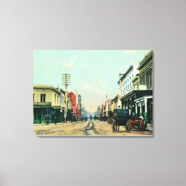 Lienzo Vista de la Avenida del Pacífico, Santa Cruz, CA (Anverso)