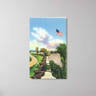Lienzo Vista de la Basción de la Bandera y la Muralla del