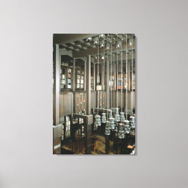 Lienzo Vista de la biblioteca, construida en 1897-99 (Anverso)