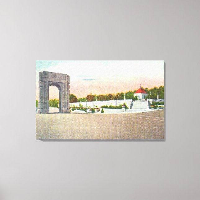 Lienzo Vista de la calle de la Puerta de Clifton (Anverso)