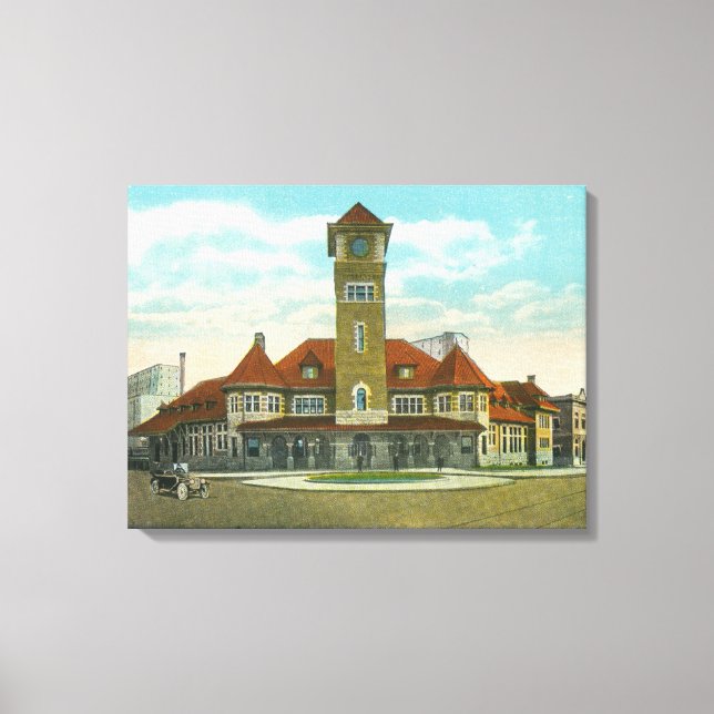 Lienzo Vista de la calle del Congreso desde la Fidelidad (Anverso)