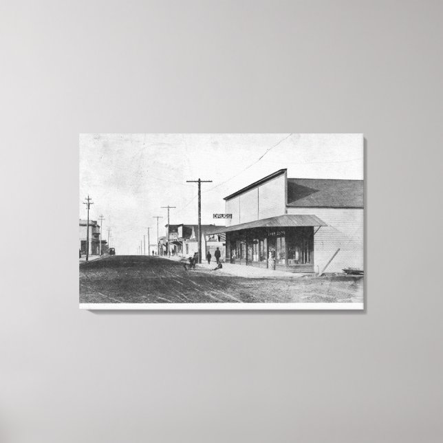 Lienzo Vista de la calle George (Anverso)