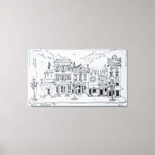 Lienzo Vista de la calle M en Georgetown, Washington DC.