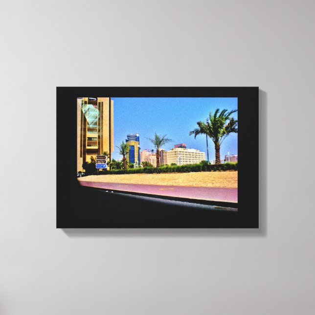 Lienzo Vista de la calle Manama (Anverso)