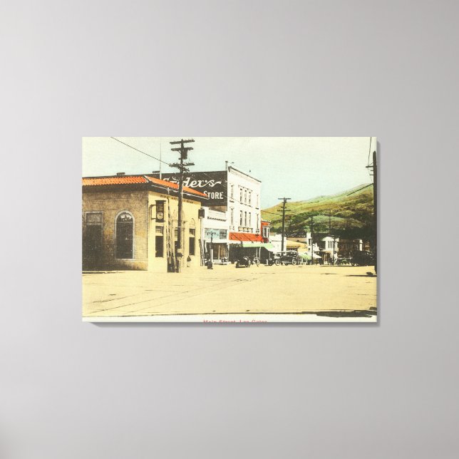 Lienzo Vista de la calle principal Los Gatos, CA 2 (Anverso)