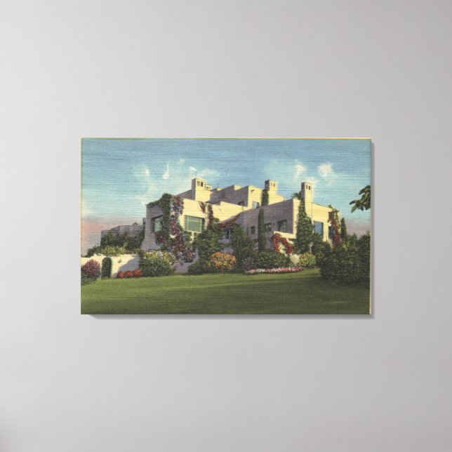 Lienzo Vista de la Casa de Herbert Hoover, Stanford U. (Anverso)