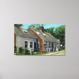 Lienzo Vista de la casa más antigua de la ciudad