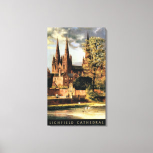 Lienzo Vista de la catedral de Lichfield