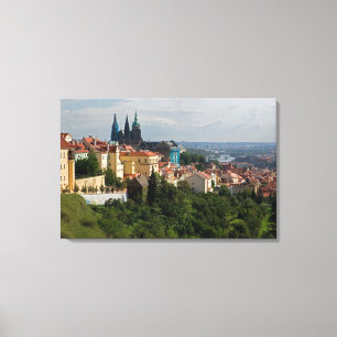 Lienzo Vista de la Catedral de San Vitus, Praga, Repúbli