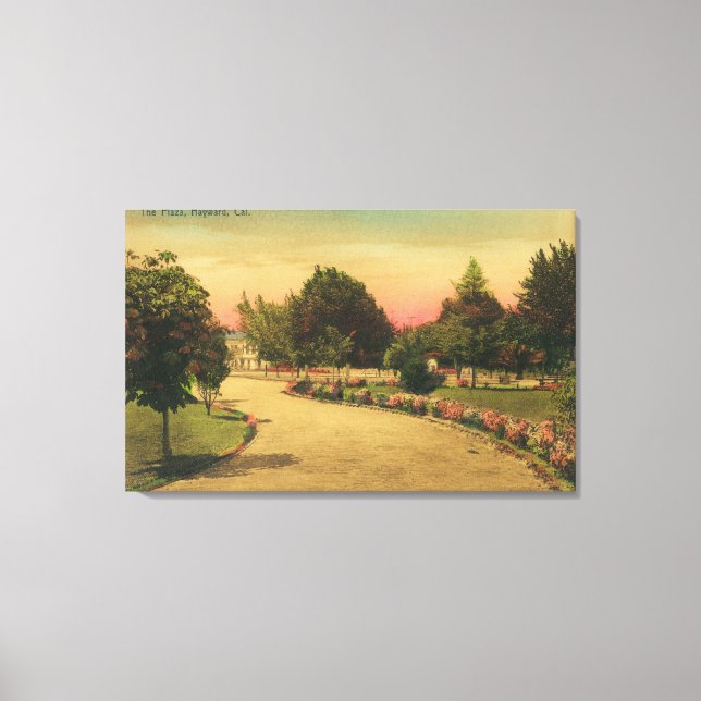 Lienzo Vista de la City Plaza Hayward, CA (Anverso)