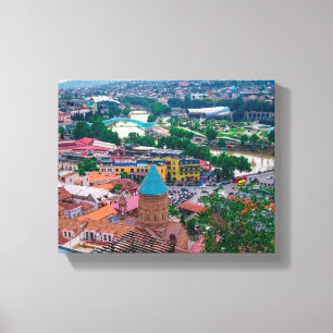 Lienzo Vista de la ciudad de la arquitectura del paisaje 