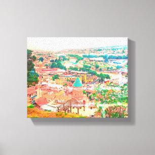 Lienzo Vista de la ciudad de la arquitectura del paisaje 