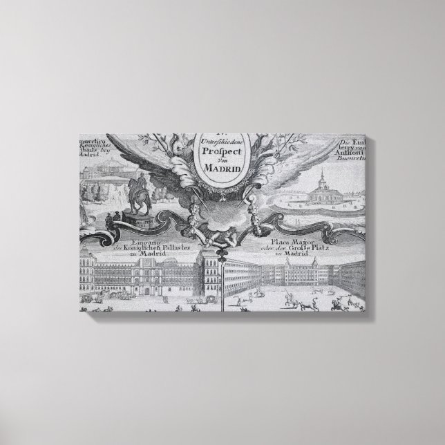 Lienzo Vista de la ciudad de Madrid (Anverso)