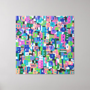 Lienzo Vista de la ciudad de noche