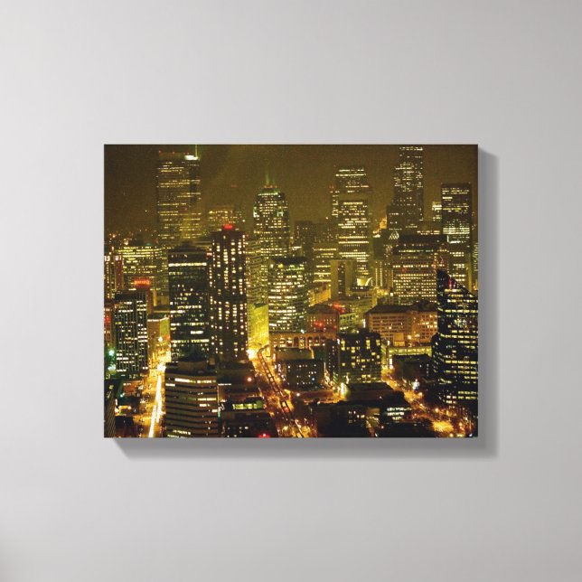 Lienzo Vista de la ciudad de Seattle (Anverso)