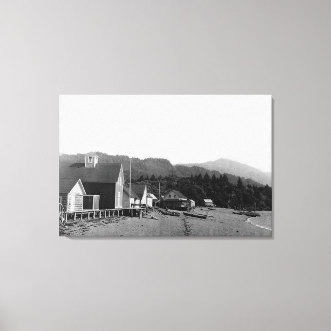 Lienzo Vista de la ciudad de Seldovia, Alaska Fotografía (Anverso)