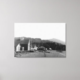 Lienzo Vista de la ciudad de Seldovia, Alaska Fotografía