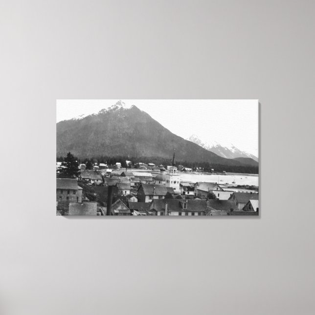 Lienzo Vista de la ciudad de Sitka, Alaska PhotographSitk (Anverso)