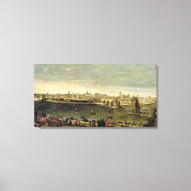Lienzo Vista de la ciudad de Zaragoza (Anverso)