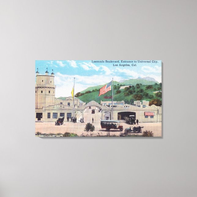 Lienzo Vista de la ciudad universal desde la avenida Laem (Anverso)