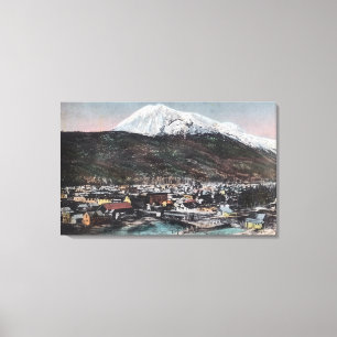 Lienzo Vista de la ciudad y del soporte DeweySkagway, AK