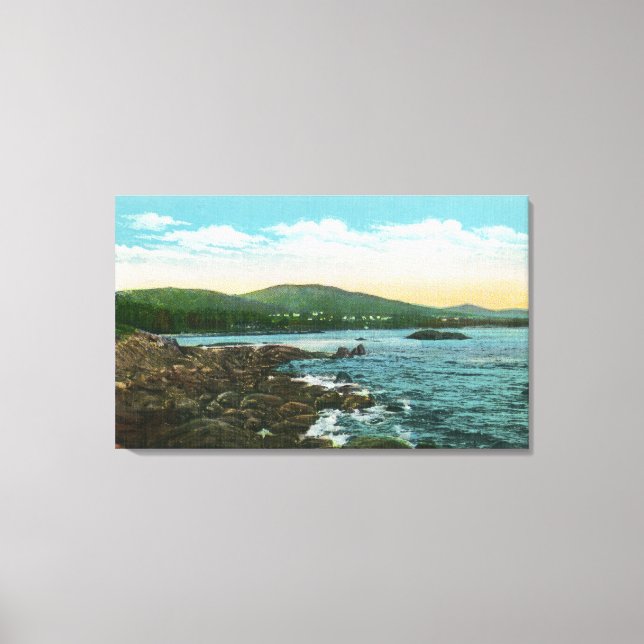 Lienzo Vista de la costa cerca del puerto de Camden (Anverso)