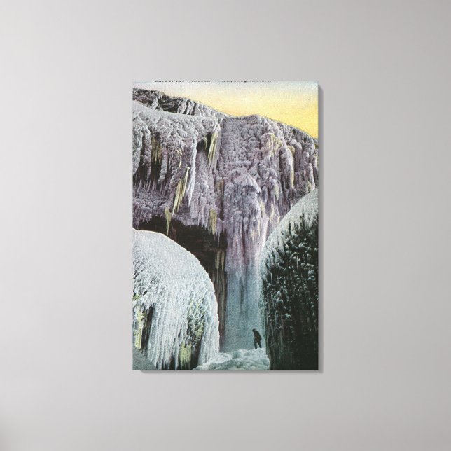 Lienzo Vista de la cueva de los vientos en invierno (Anverso)