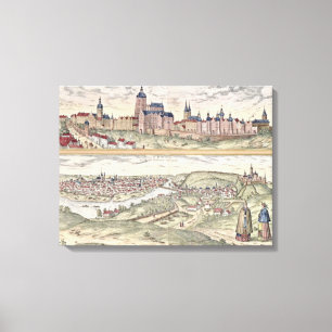 Lienzo Vista de la demostración de Praga (arriba) el