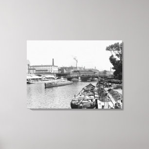 Lienzo Vista de la diversión del río, Berlín, c.1910