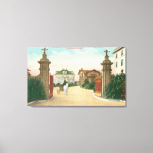 Lienzo Vista de la entrada a la terraza de Presidio