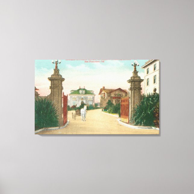 Lienzo Vista de la entrada a la terraza Presidio (Anverso)