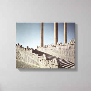 Lienzo Vista de la escalera del este del Apadana