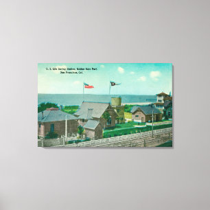 Lienzo Vista de la estación de la salvación de vidas de