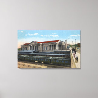 Lienzo Vista de la estación de tren de Burlington