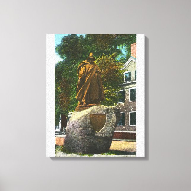 Lienzo Vista de la estatua de Roger Conant (Anverso)