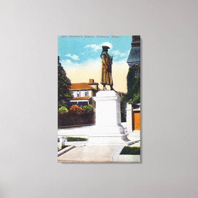 Lienzo Vista de la estatua del General Warren (Anverso)