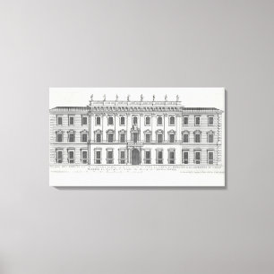 Lienzo Vista de la fachada de Palazzo Chigi, Roma,