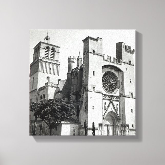 Lienzo Vista de la fachada oeste y la torre (Anverso)