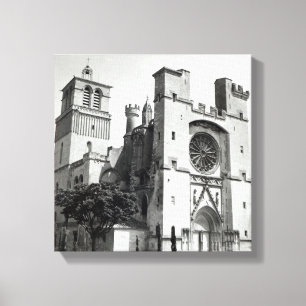 Lienzo Vista de la fachada oeste y la torre