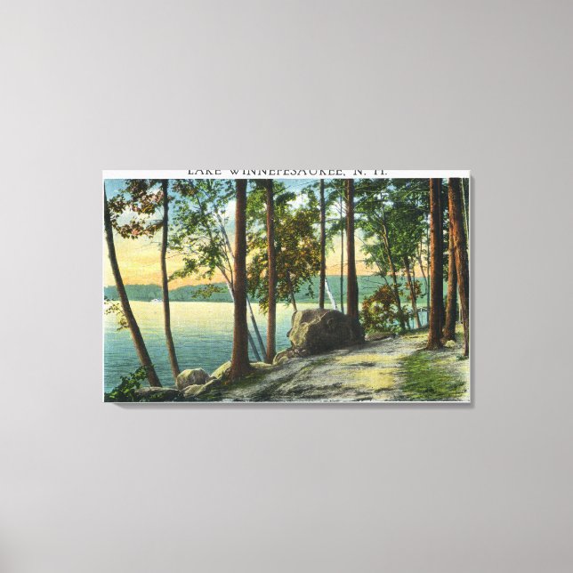 Lienzo Vista de la Formación Rock del Viejo Hombre (Anverso)