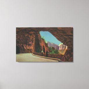 Lienzo Vista de la galería en la carretera del monte