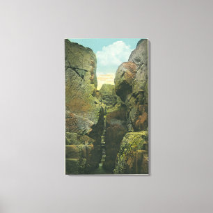 Lienzo Vista de la grieta del acantilado de la cabeza